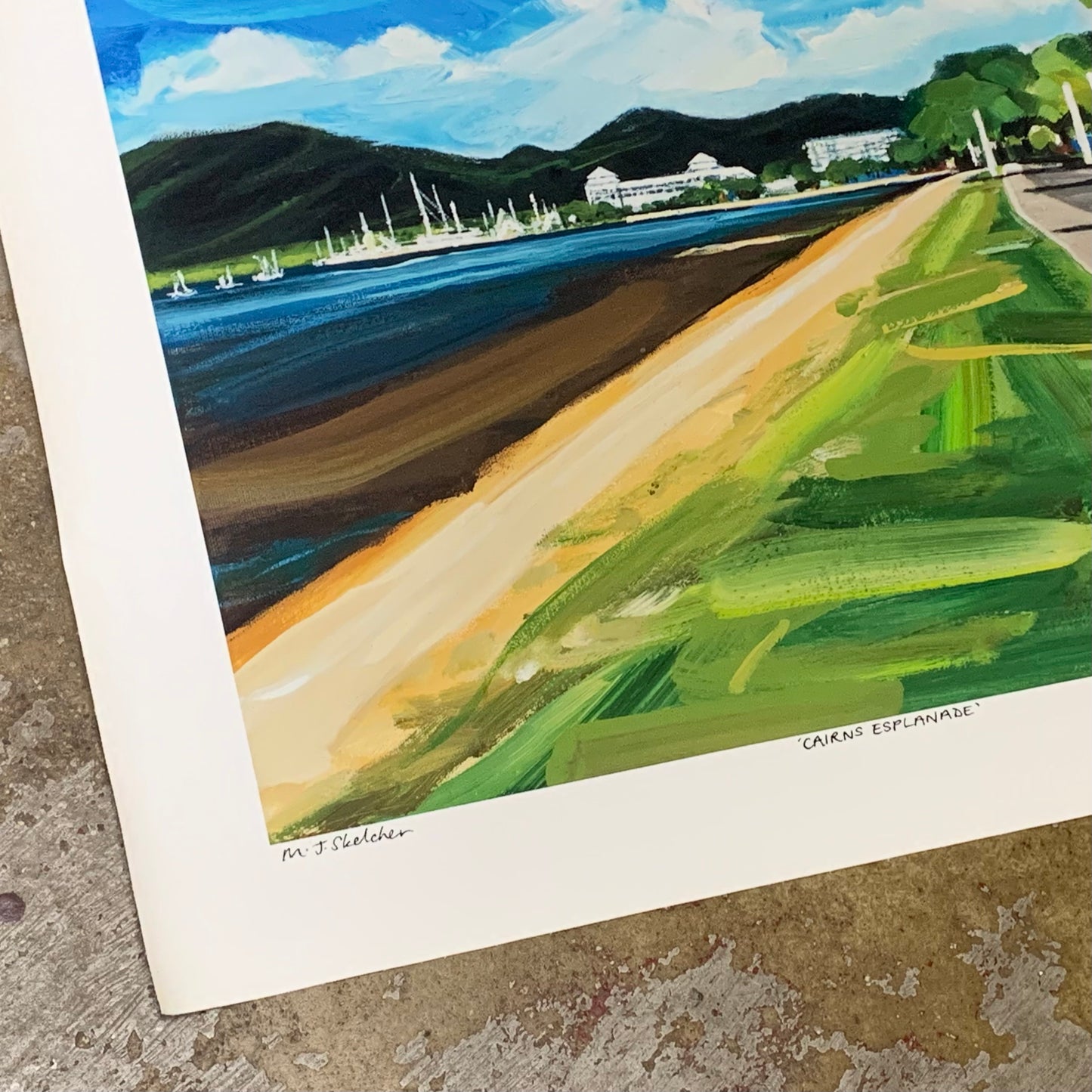 Mark Skelcher Artist - "Cairns Esplanade"- Canvas Print