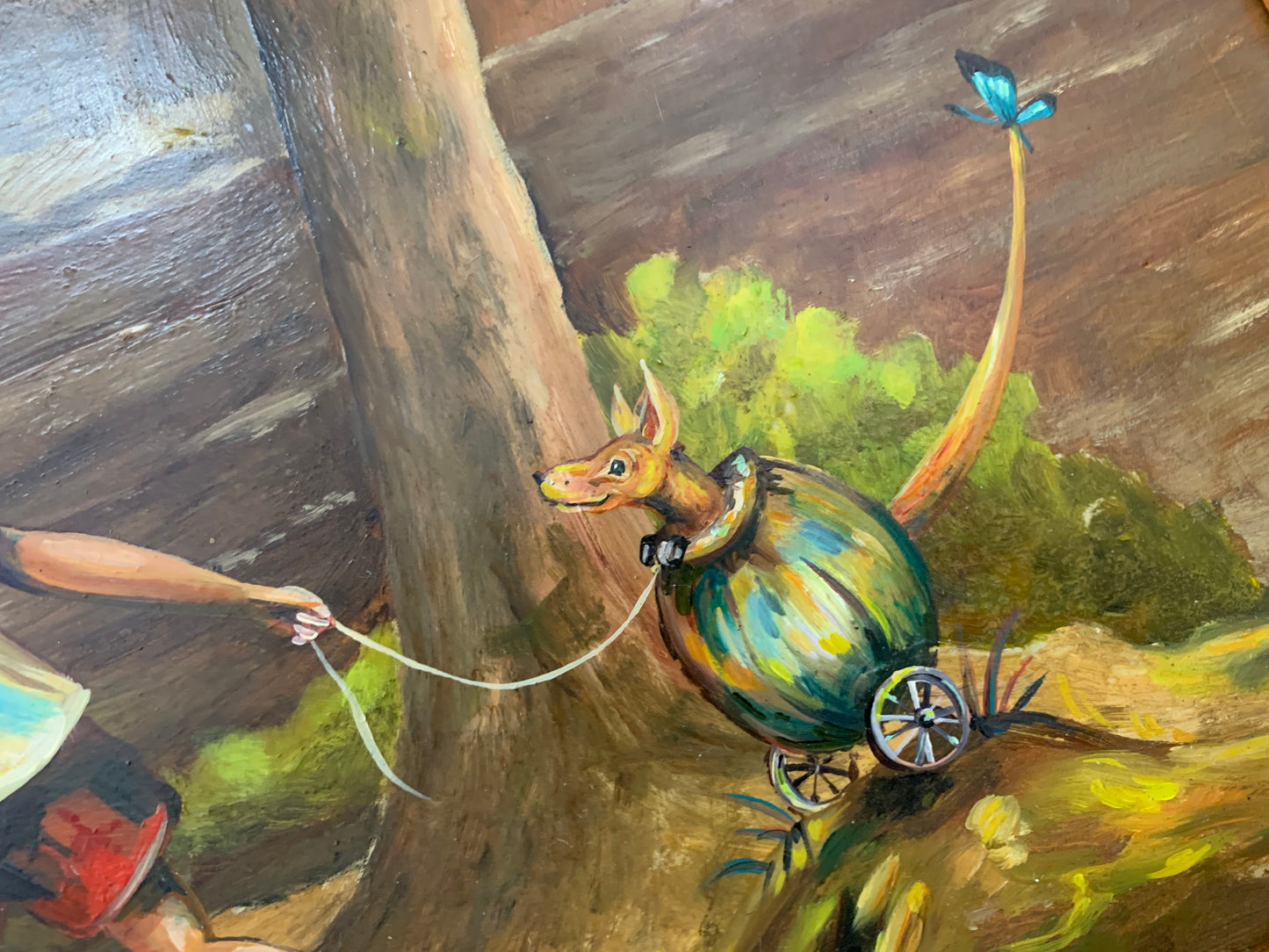 HAYLEY GILLESPIE - REVIVED VINTAGE PAINTINGS- "Bush Friends"