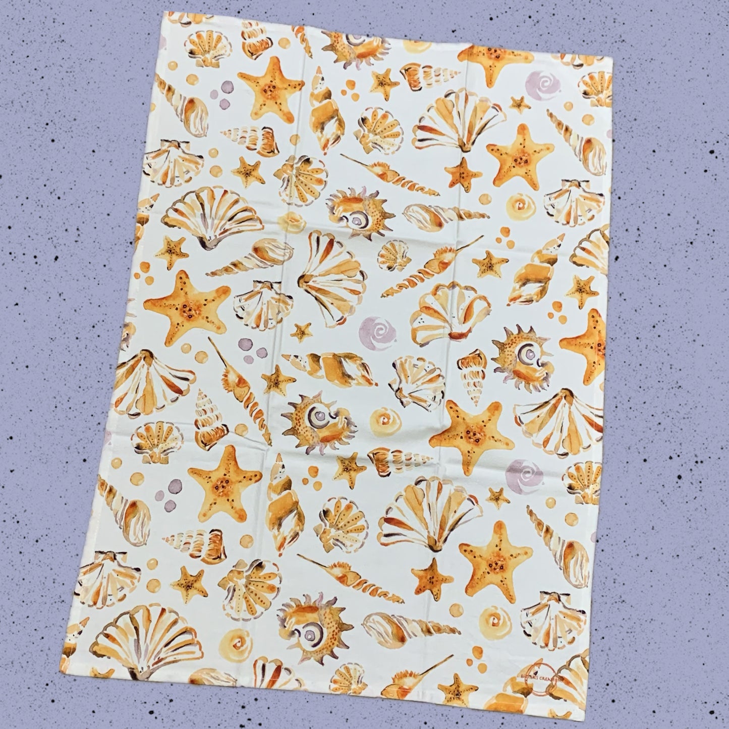 ESZTER'S CREATIONS - "Seashells"- Tea Towel