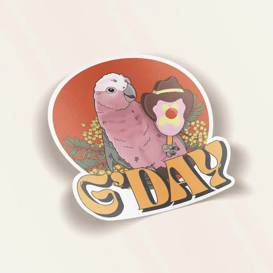 GREEN MINI CREATIVE- Galah with Ice Cream Sticker
