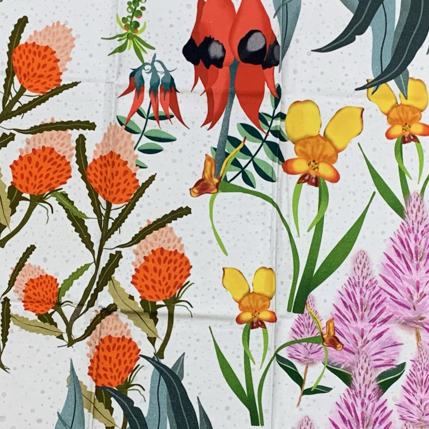 ESZTER'S CREATIONS - " Australian Wildflower"- Tea Towel