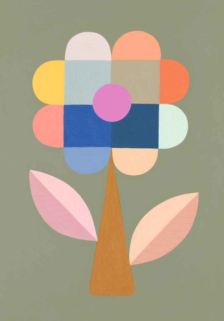 CLAIRE ISHINO- MEDIUM LIMITED EDITION A4 PRINTS- Confetti Flower