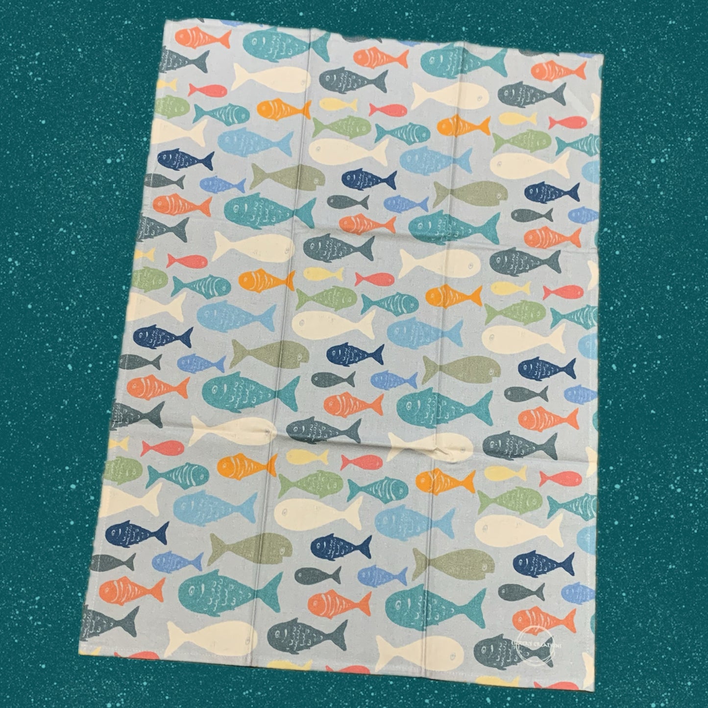 ESZTER'S CREATIONS - "Happy Fish"- Tea Towel