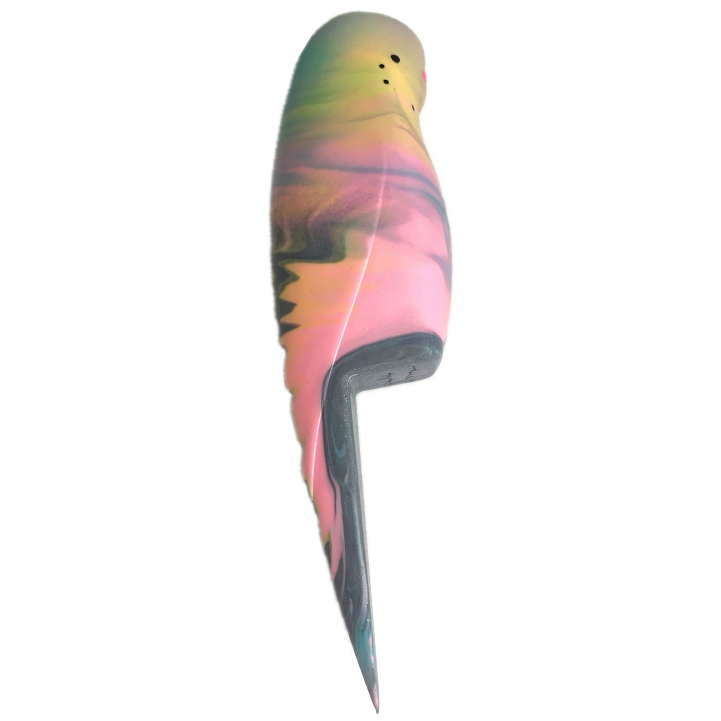 PETE CROMER - RESIN BUDGERIGAR #2 - Bubblegum Swirl