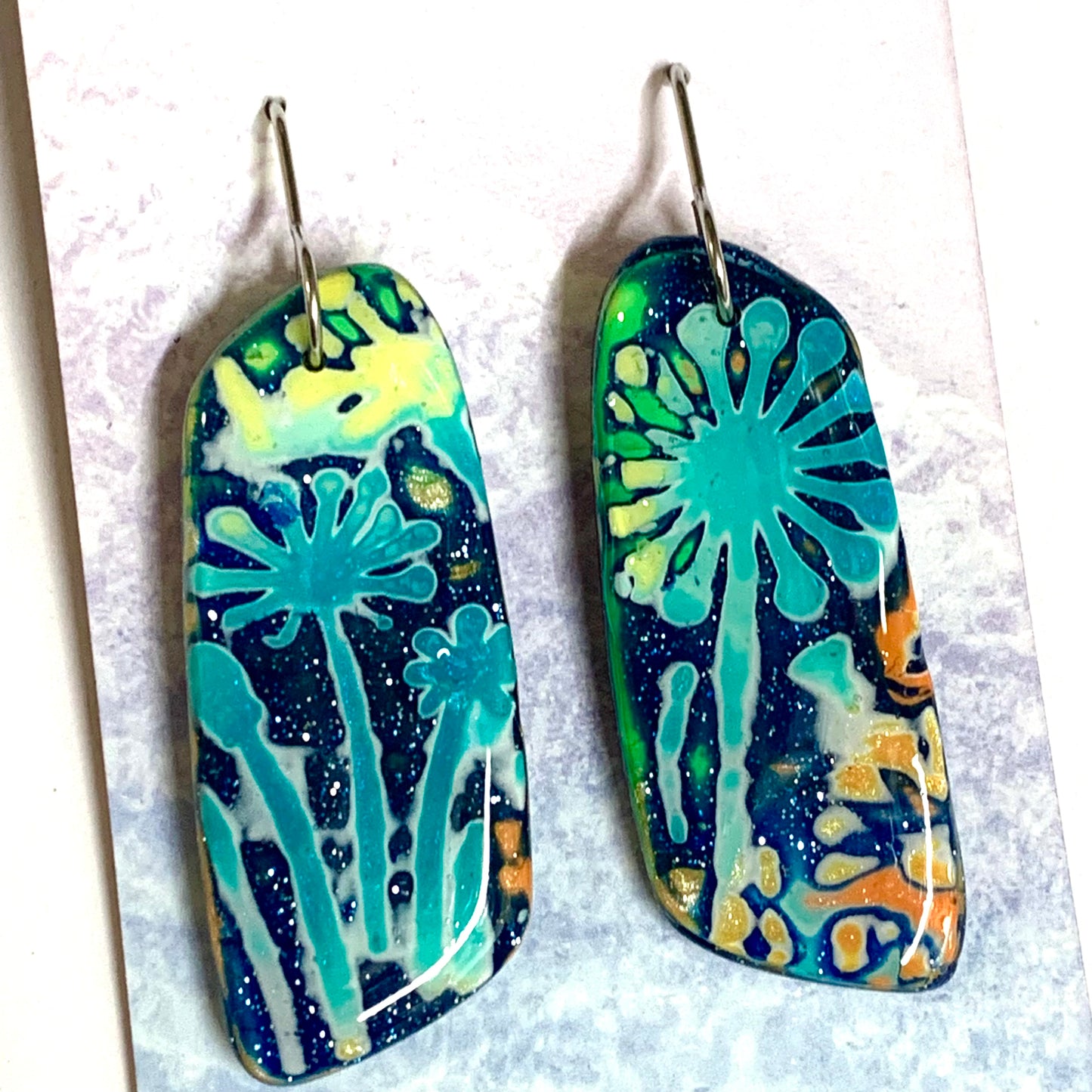 Sailvie Creations - Reef Rhomboid Hook Dangle Earrings