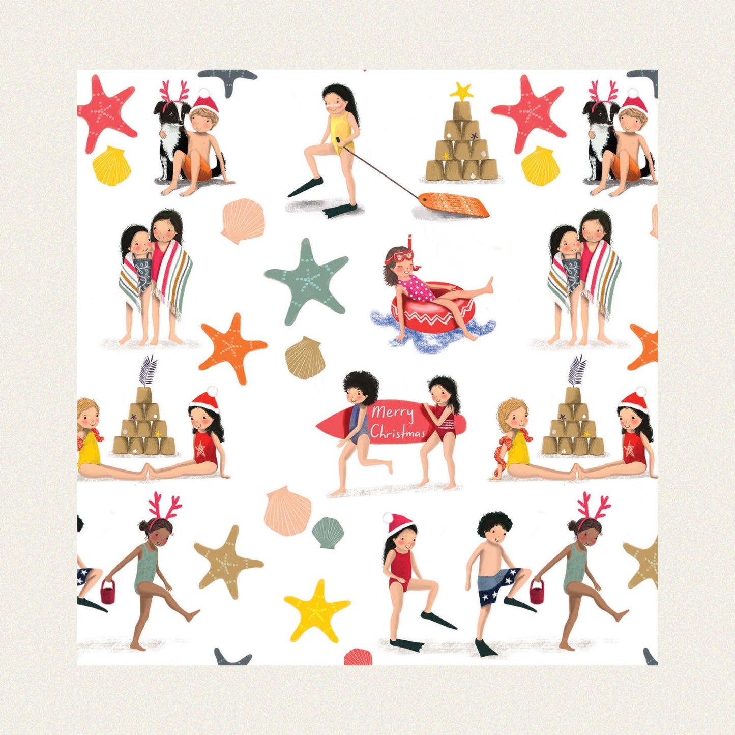 NUOVO - "SUMMER CHRISTMAS" SQUARE GREETING CARD