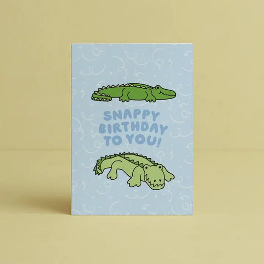 DAYMAKER STATIONERY- "Snappy Birthday " - Crocodile Card