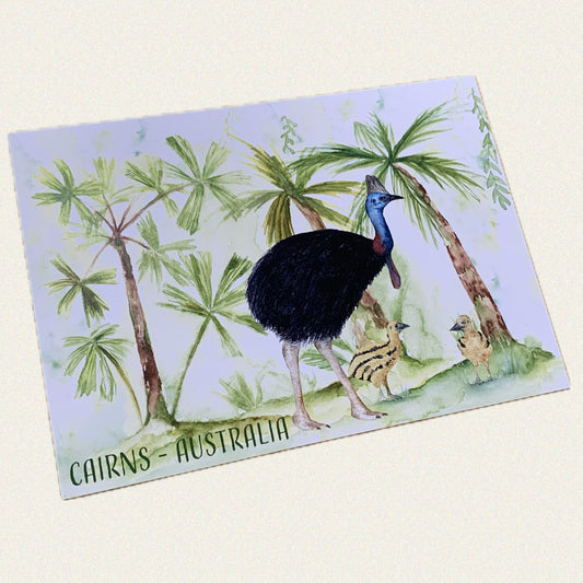 Shanna Trees Creations- Cassowary & Chicks Postcard