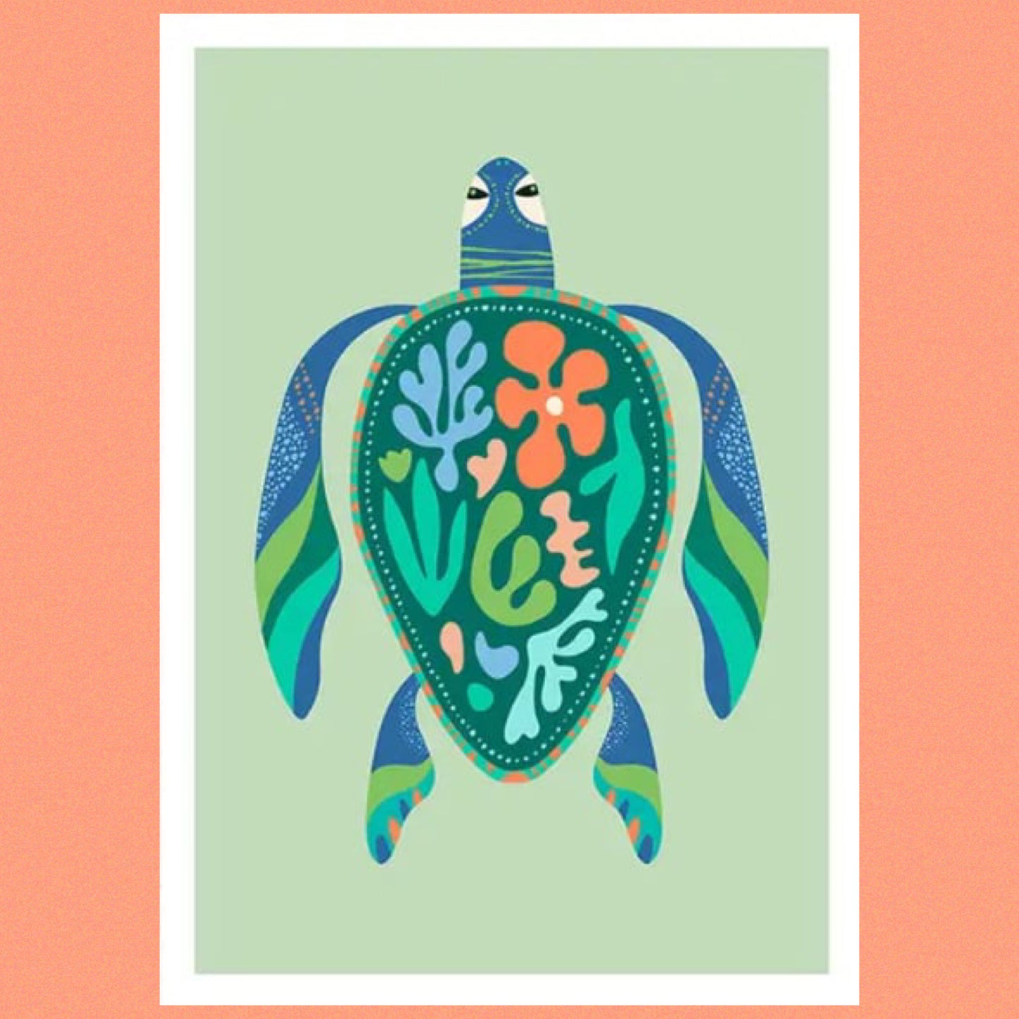 3 BIRDIES STUDIO- "Turtle" A4 Art Print