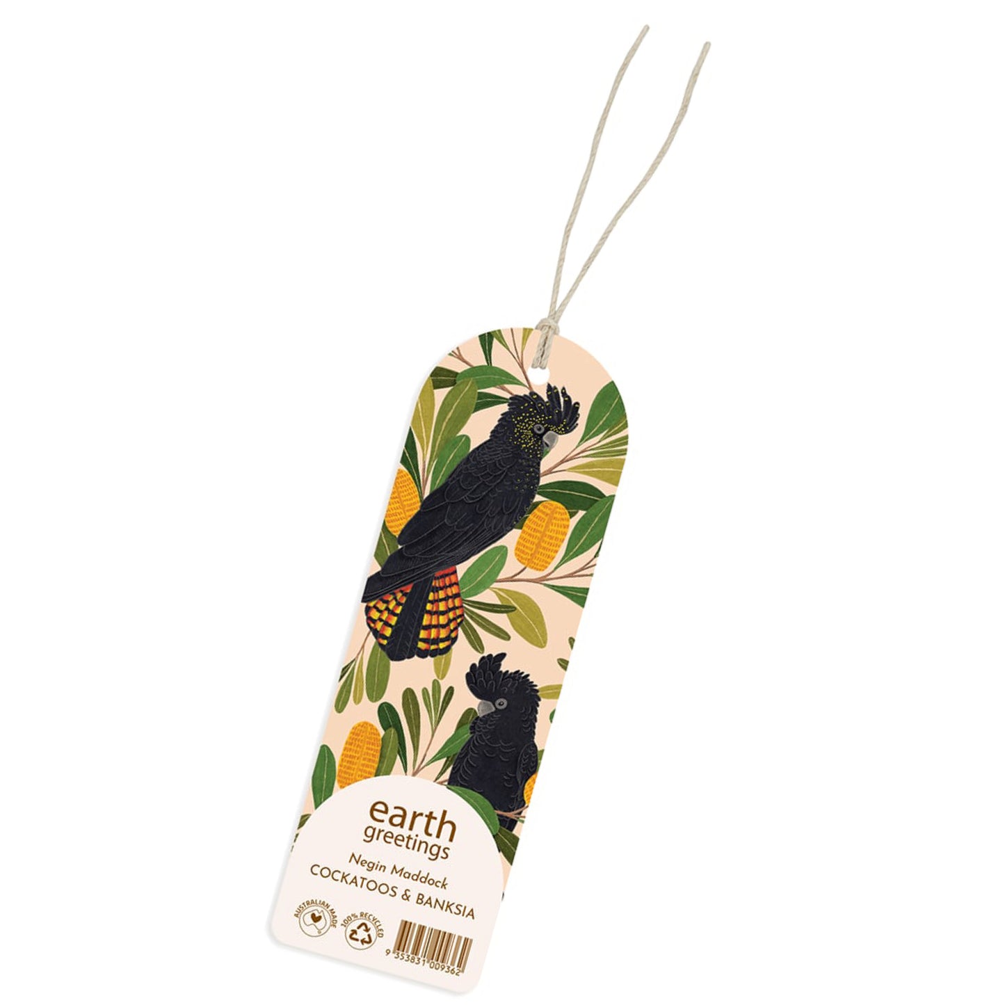 EARTH GREETINGS- Cockatoos & Banksia- Bookmark