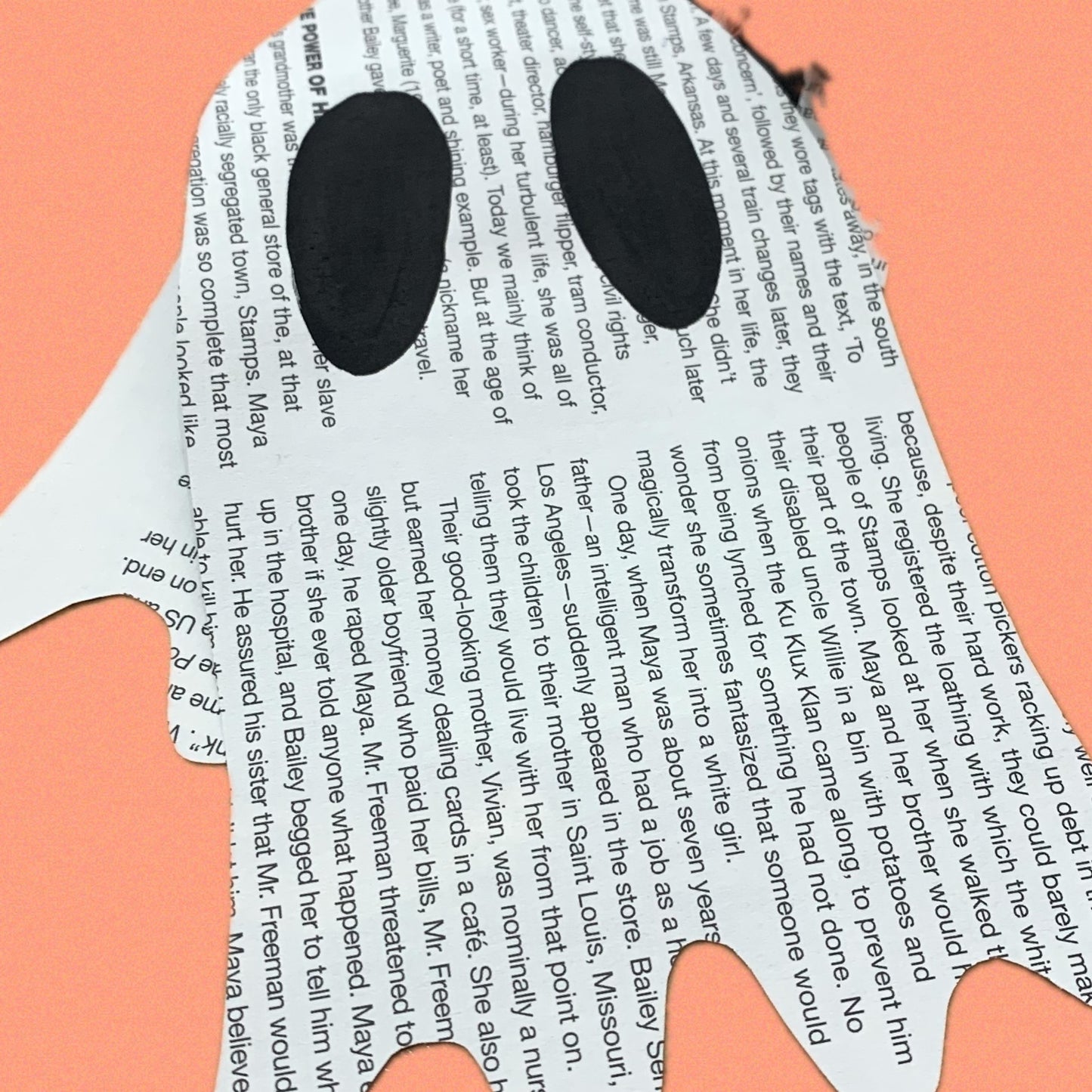 MAKIN' WHOOPEE - LARGE HALLOWEEN BUNTING- Recycled Paper- All Typo with Black Pom Poms