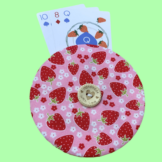 OH SEW ROSY: Playing Card Holders- STRAWBERRIES