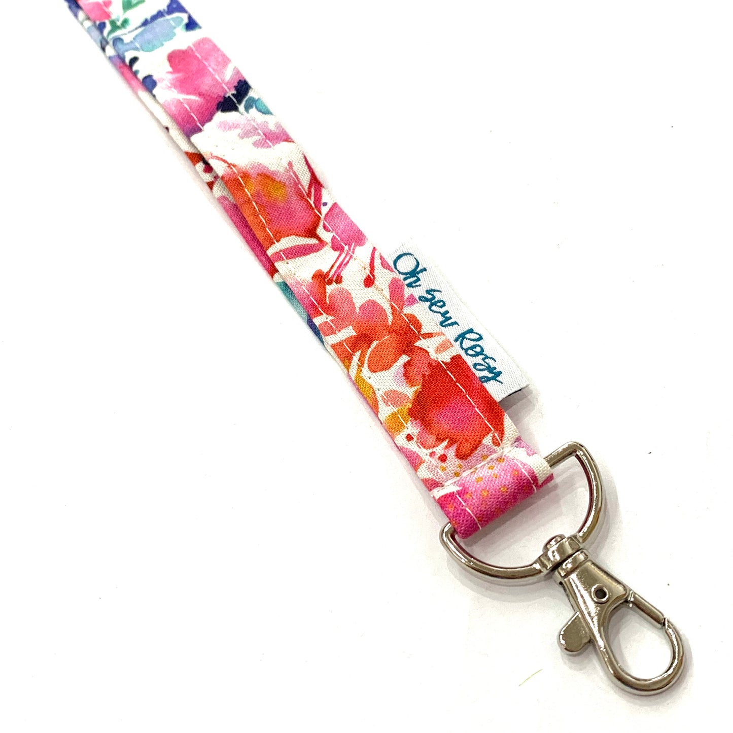OH SEW ROSY: FABRIC LANYARD - Colourful Floral
