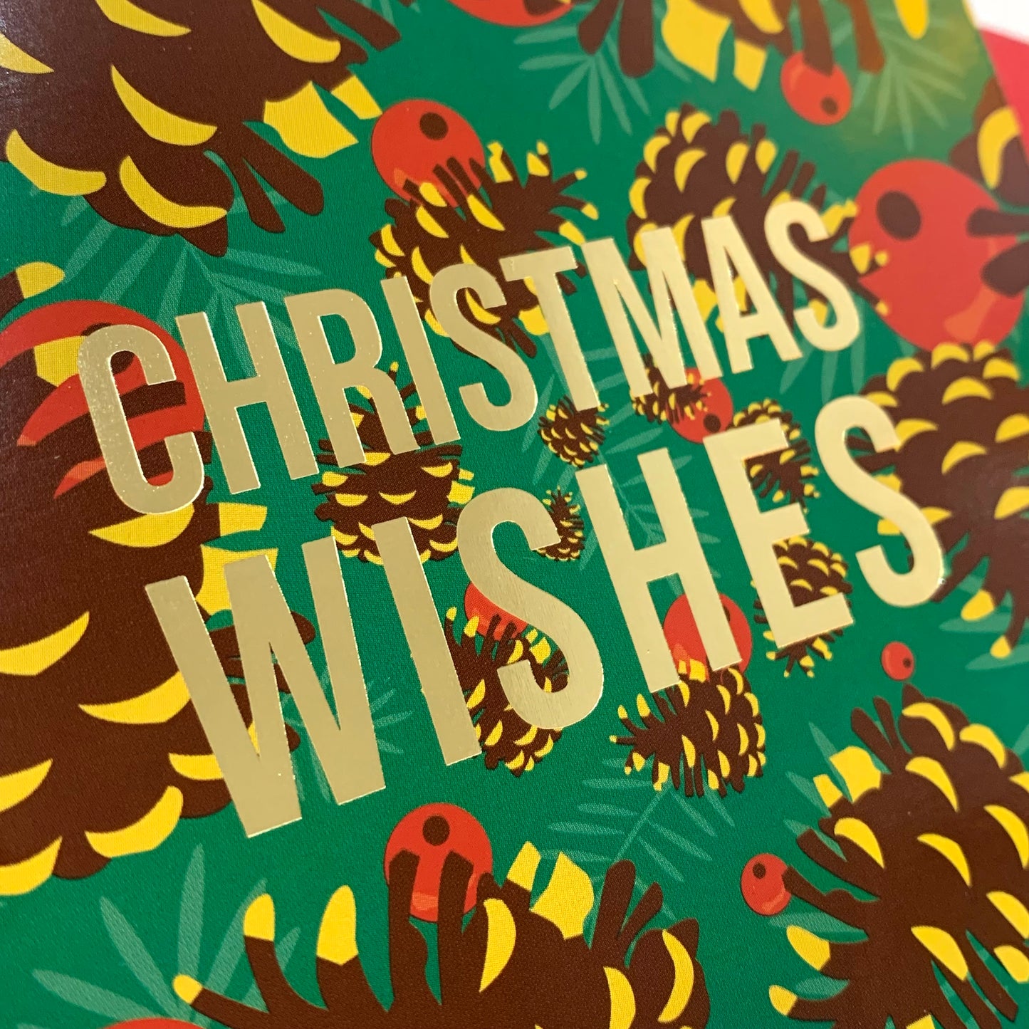 CANDLEBARK CREATIONS - "Merry Pine & Berry"- Single Square Card