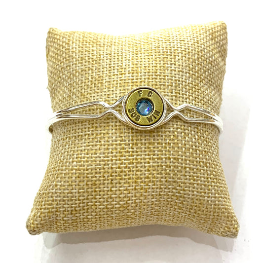 WILD BRASS- Bracelets- Light Blue Swarovski Crystals