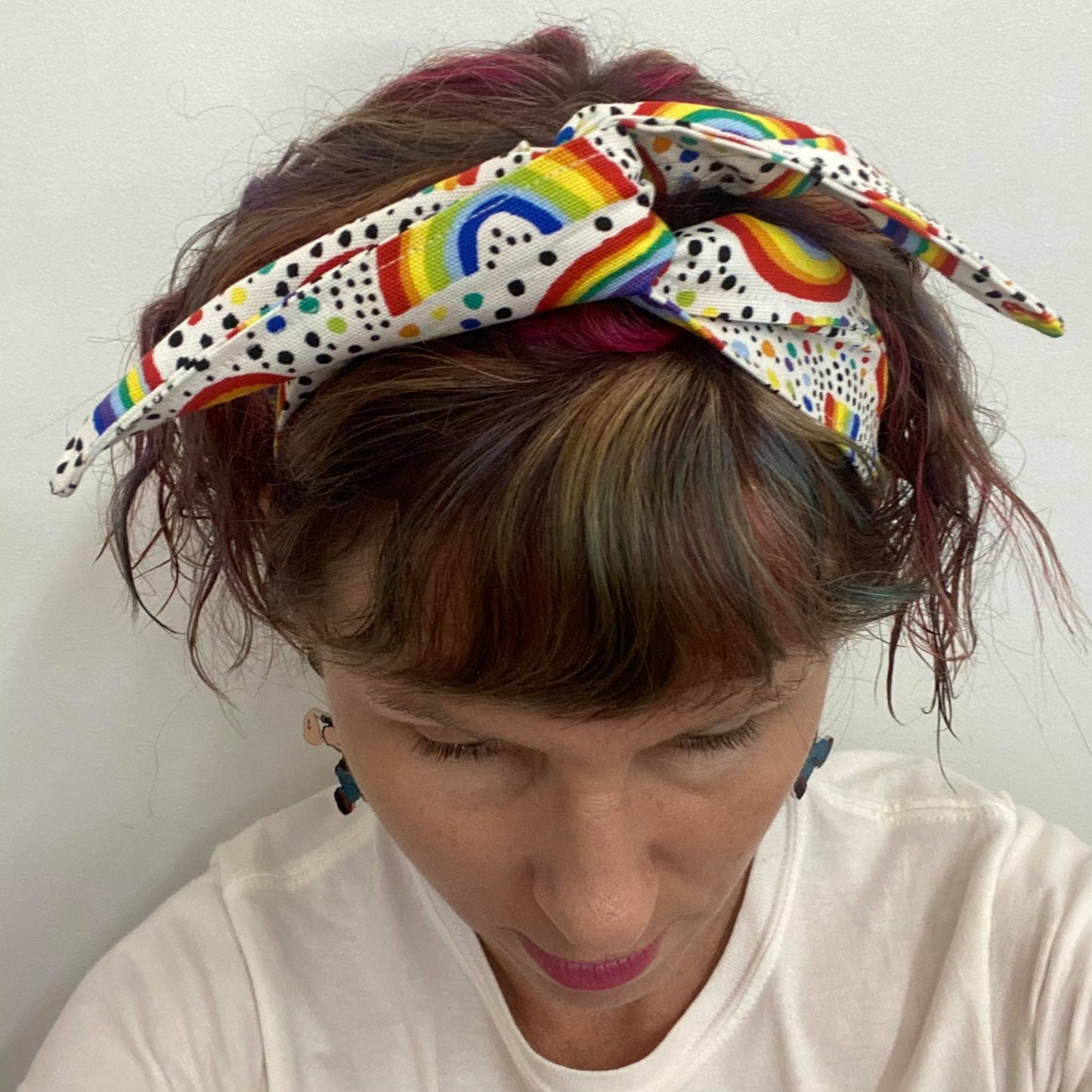 OH SEW ROSY: WIRE HEADBAND - Black Spotty