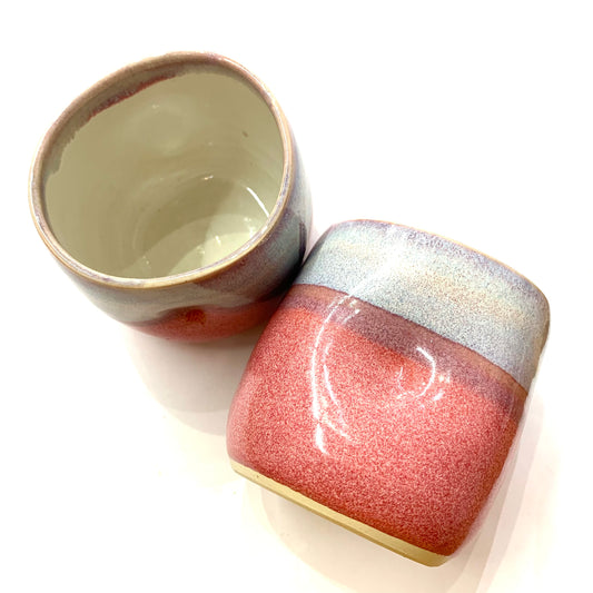 EARTH BY HAND- Hug Mugs- Pink & Purple Glaze