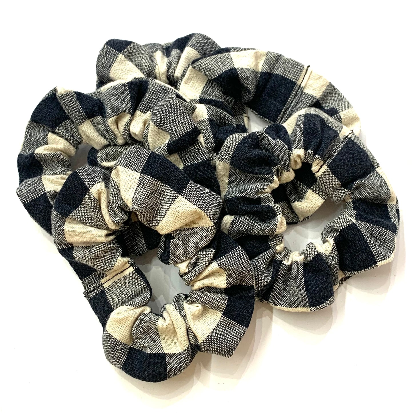 MAKIN' WHOOPEE - "Black Check" REGULAR SCRUNCHIES