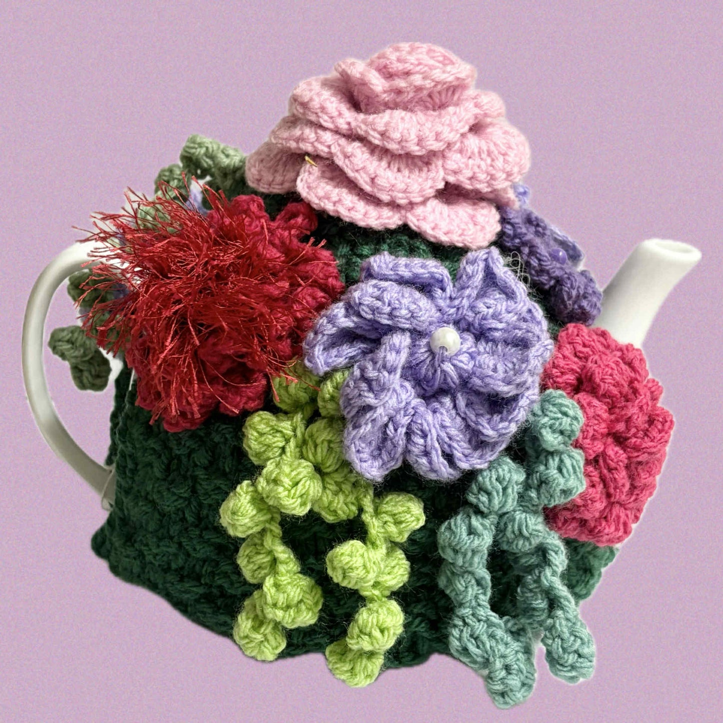 BEAKNITS- CROCHET TEA COSY - Flower Garden