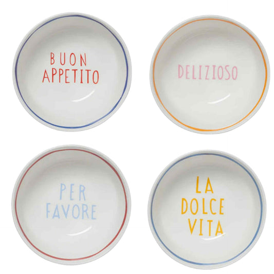 In The Roundhouse - "Italian" Bowl Set Red