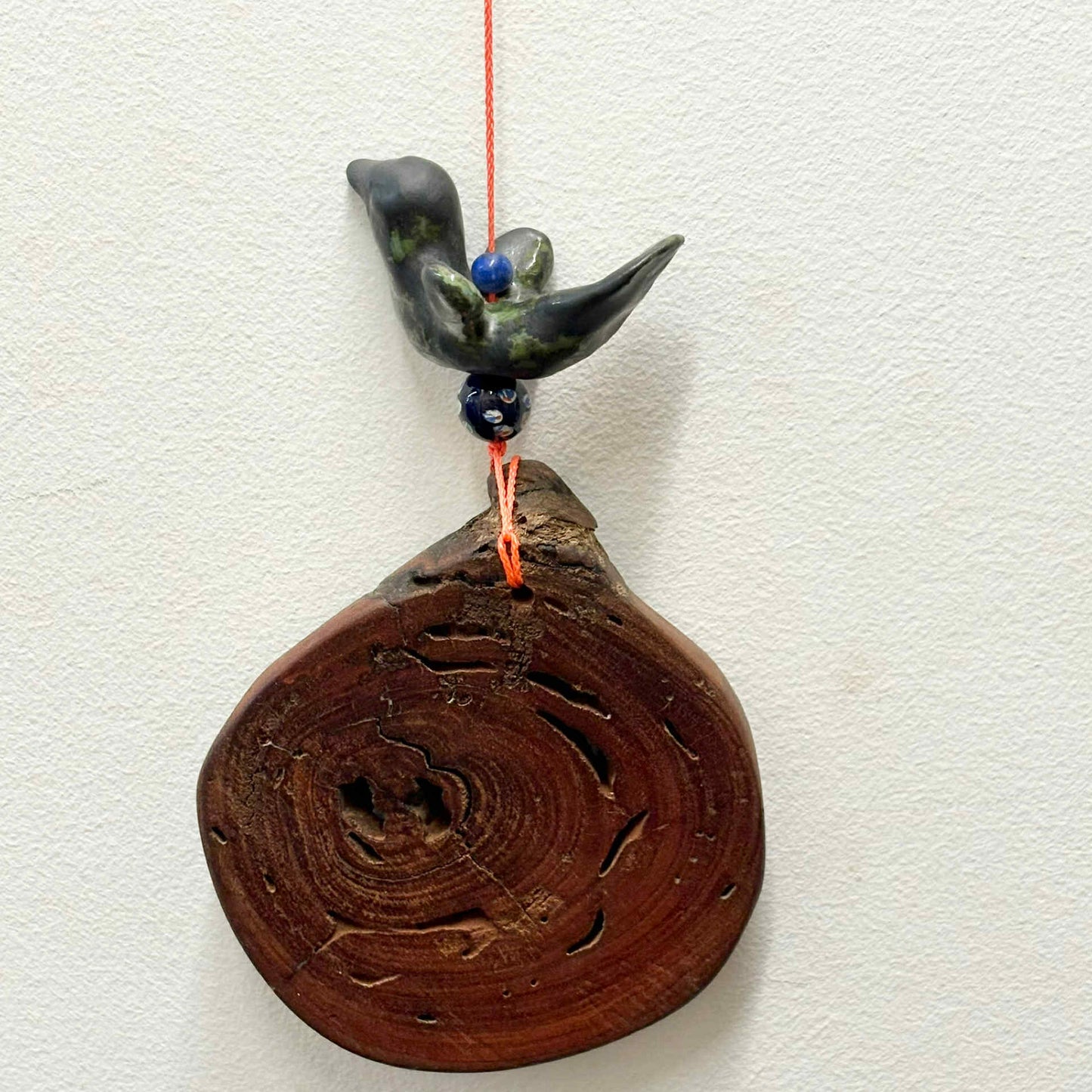 INSPIRED BY NATURE - Ceramic Bird Hanger – Blue Bird on Rose Gum
