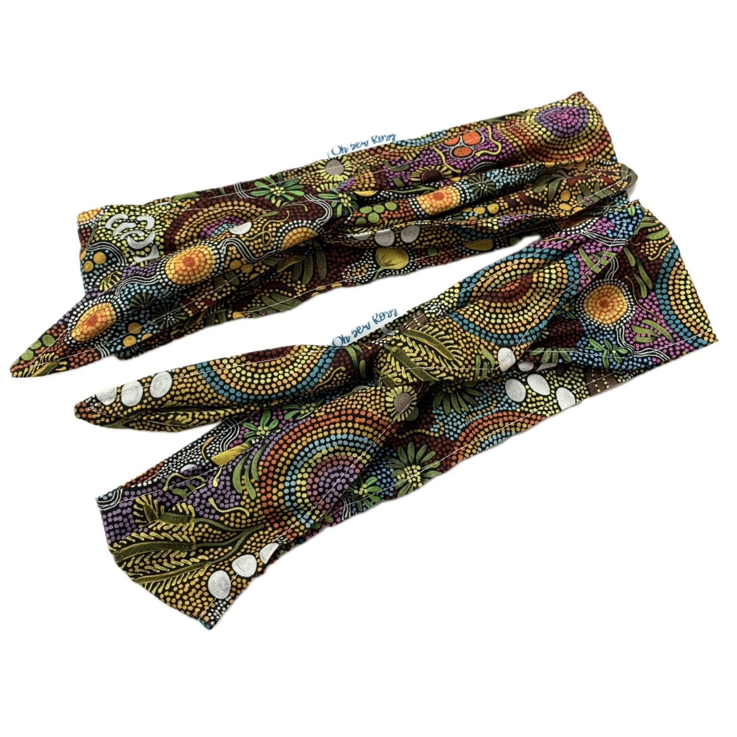 OH SEW ROSY: WIRE HEADBAND - Budgerigar Dreaming (Warlukurlangu Fabric)