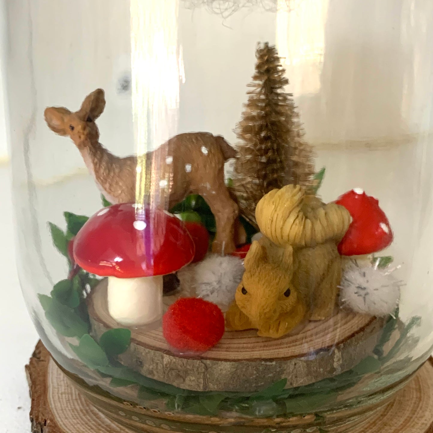 THIS BIRD HAS FLOWN- Christmas Jar Decoration- Medium Woodland Squirrels