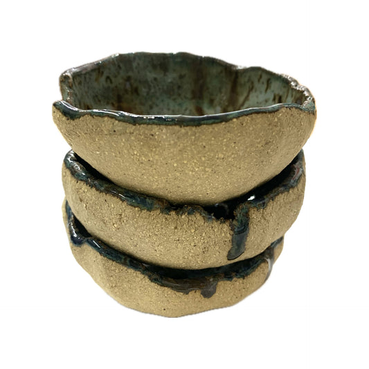 POTTERESS BY ALICIA - Small Bowl Sets- Dark Blue/Brown #1