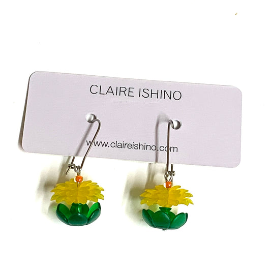 CLAIRE ISHINO- Dandelion Flower Earrings