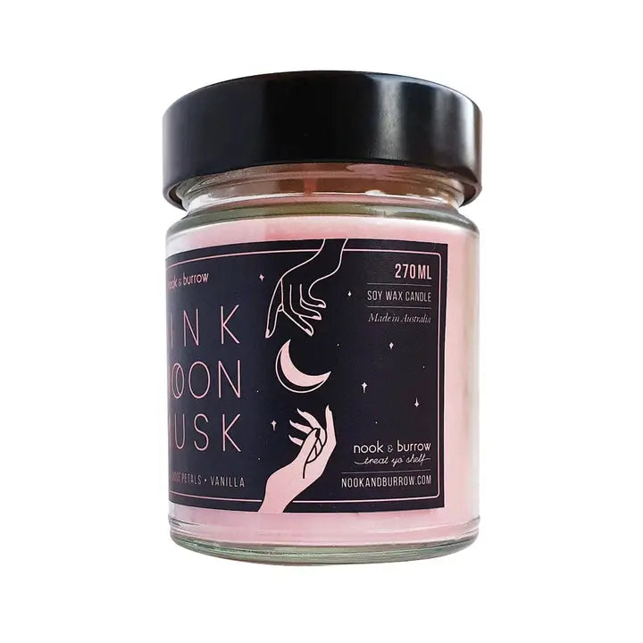 NOOK & BURROW- "Pink Moon Musk"- Candle