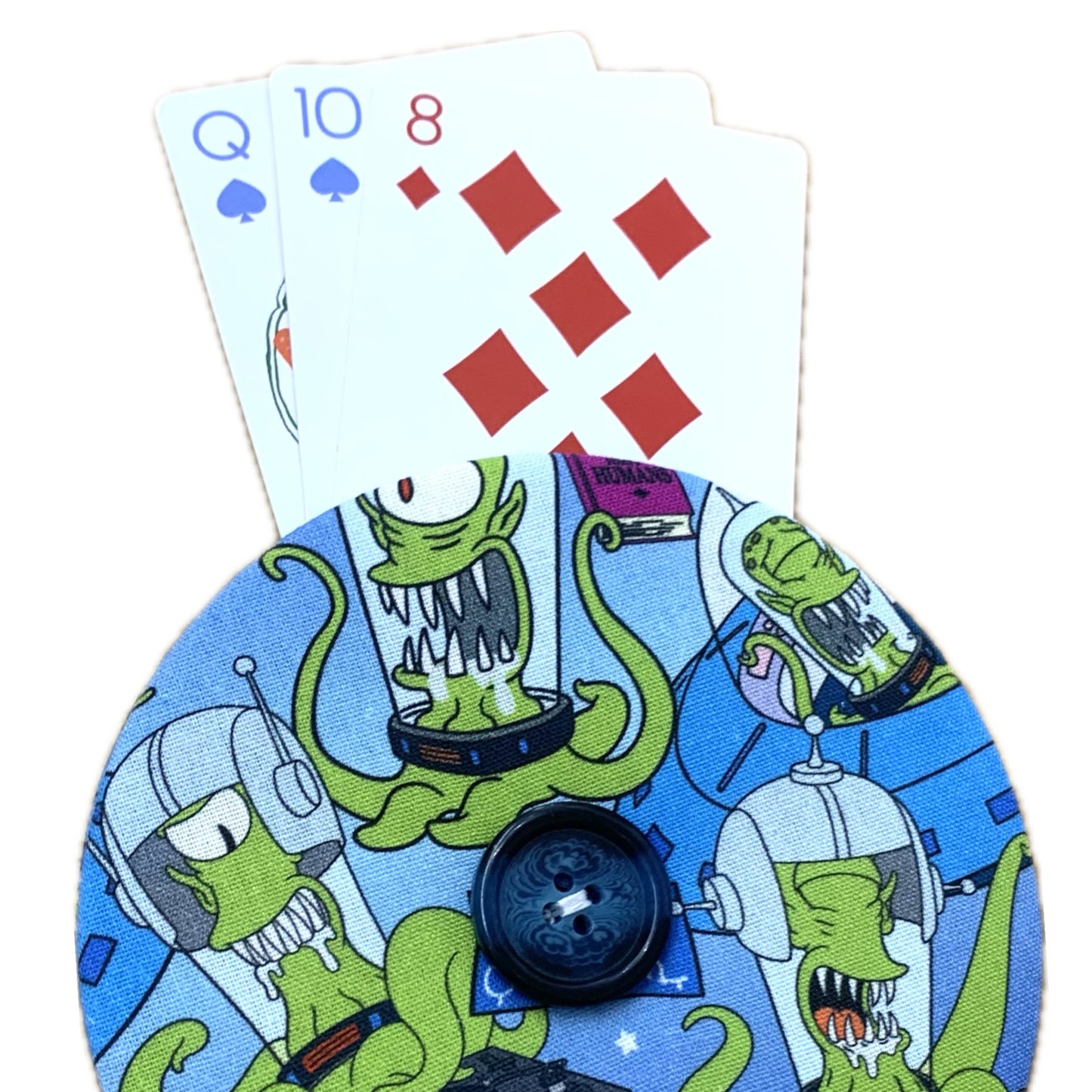 OH SEW ROSY: Playing Card Holders- KANG & KODOS (THE SIMPSONS)