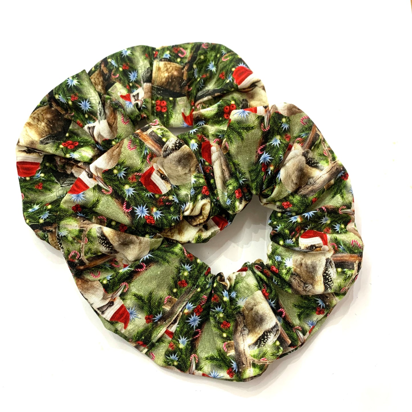 MUMMA WHOOPEE - Jumbo "Jolly Kookaburras"- Christmas Scrunchies