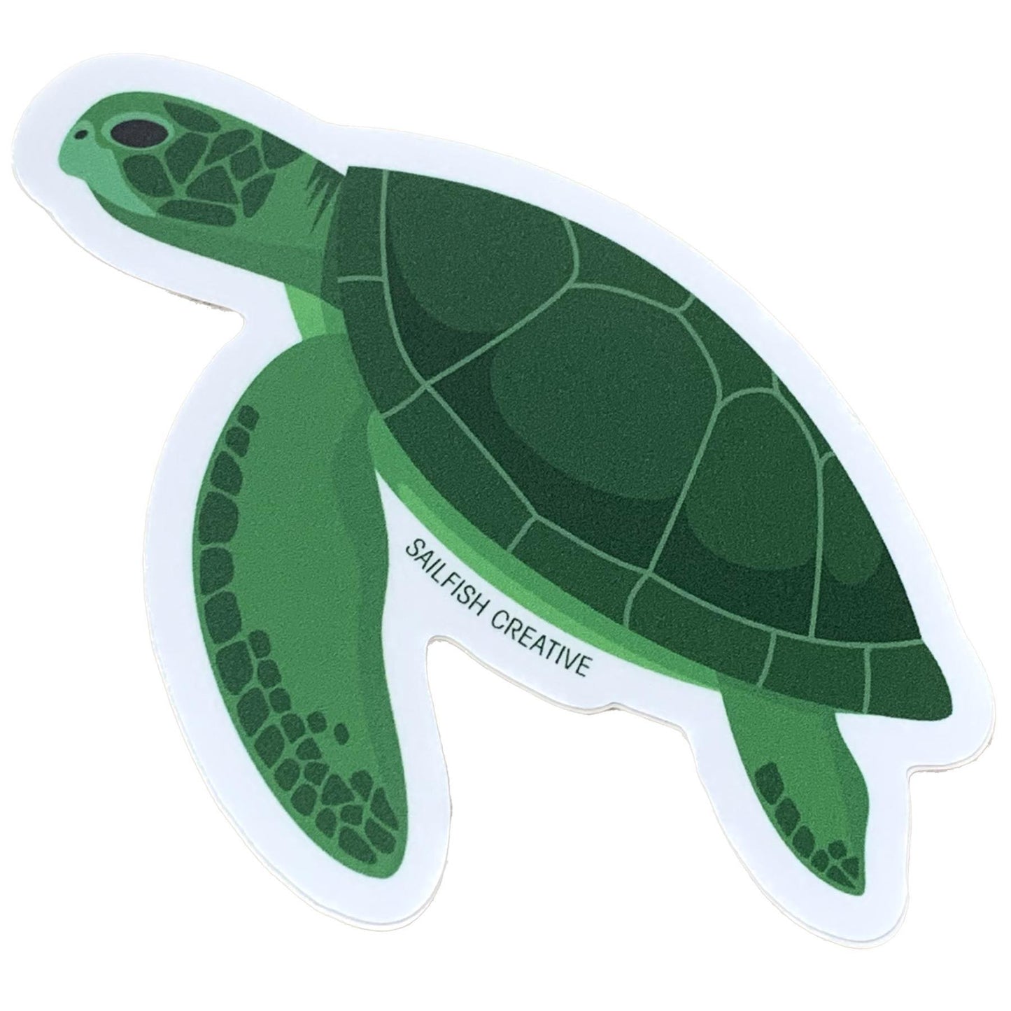 SAILFISH CREATIVE- "Green Turtle" Vinyl Sticker
