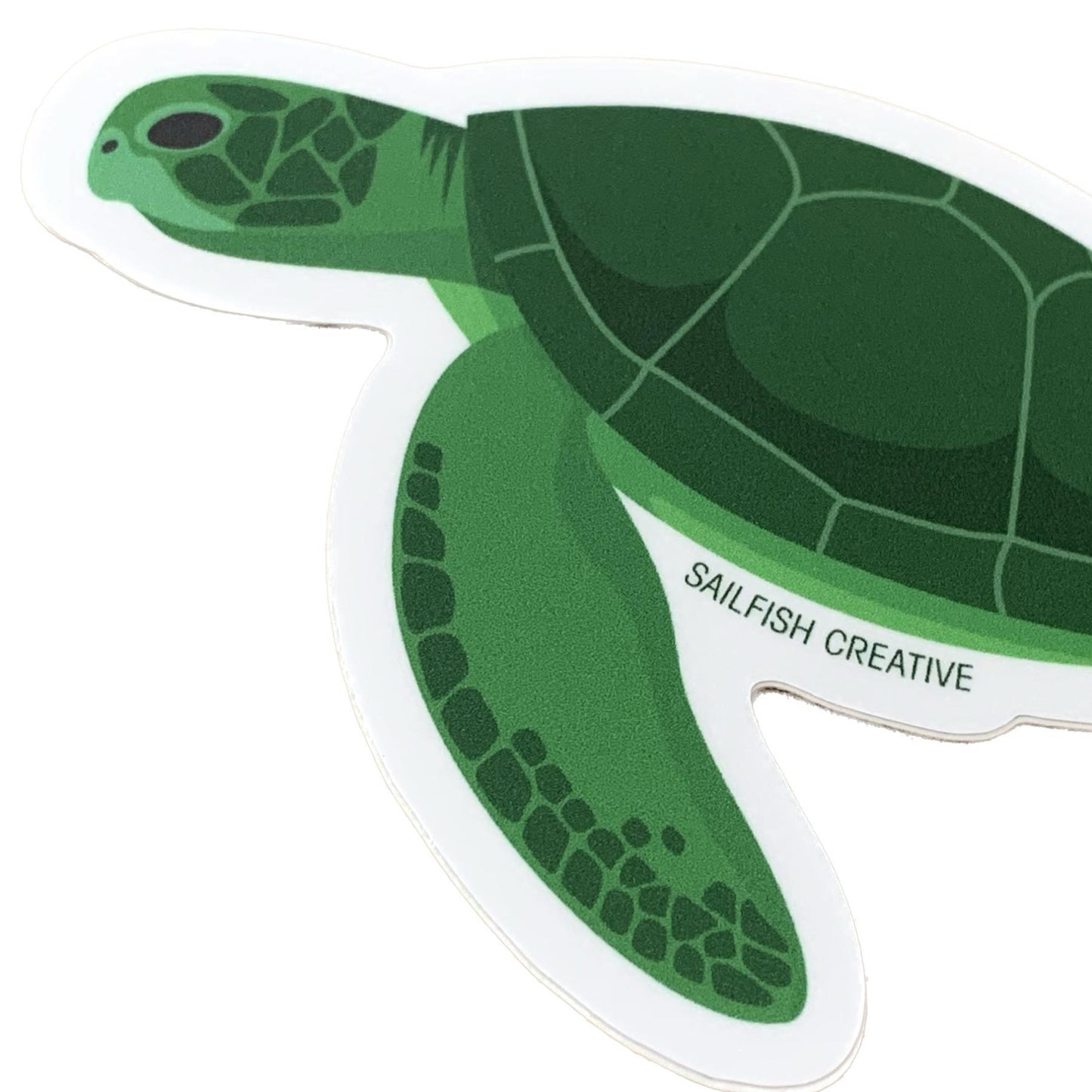 SAILFISH CREATIVE- "Green Turtle" Vinyl Sticker