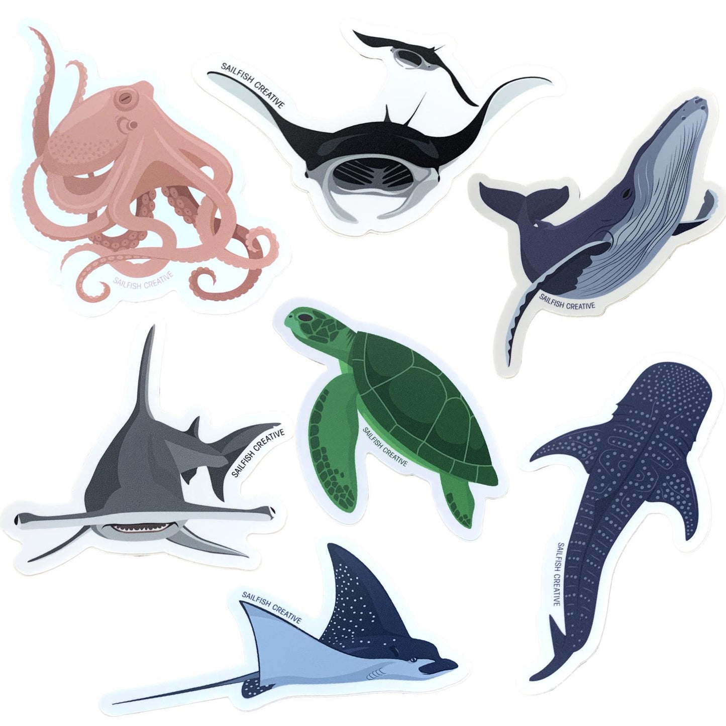 SAILFISH CREATIVE- "Spotted Eagle Ray" Vinyl Sticker