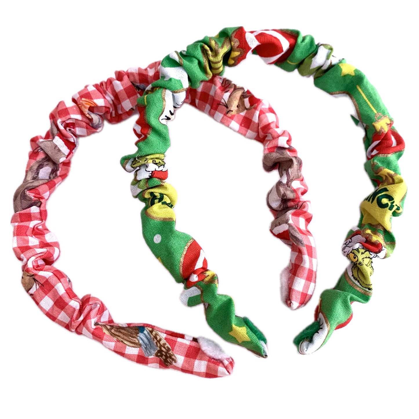 THIS BIRD HAS FLOWN -  SMALL CHRISTMAS SCRUNCHIE HEADBANDS- Christmas Picnic