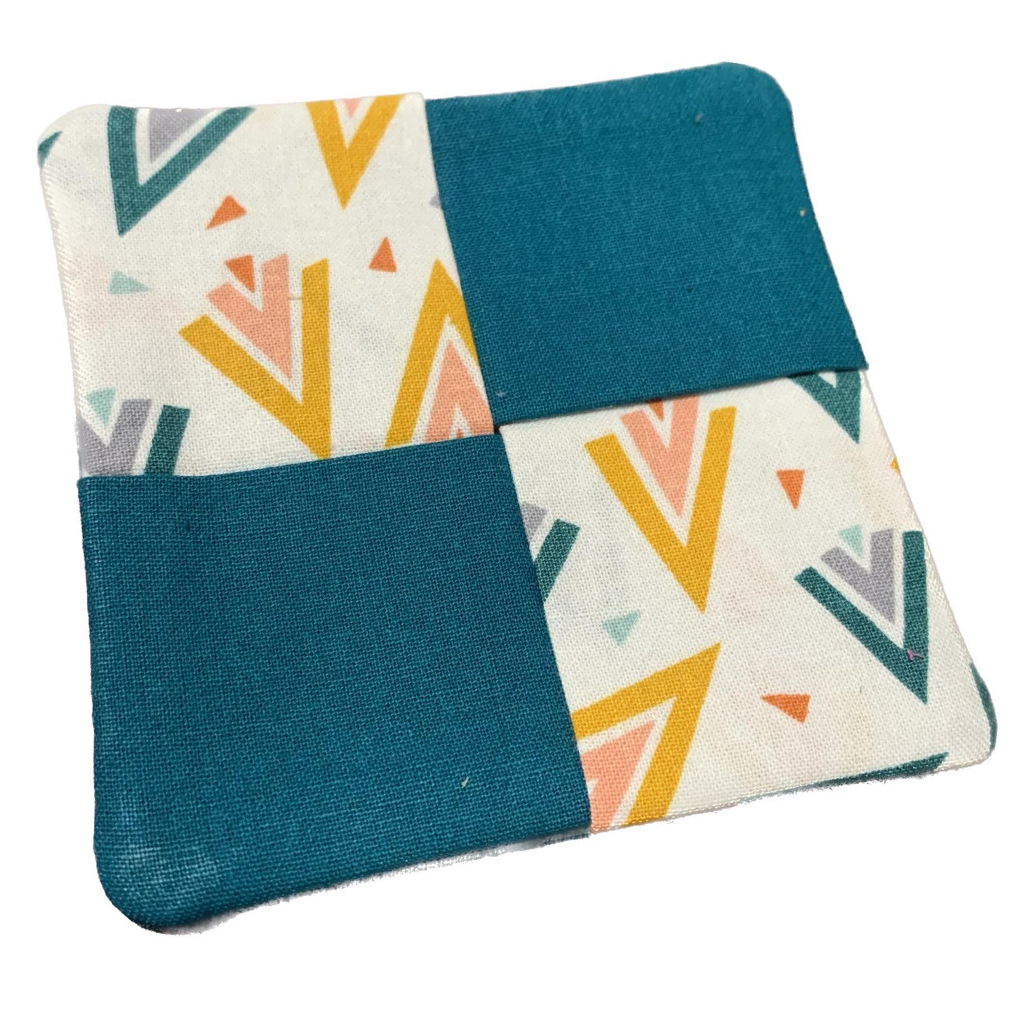 MAKIN' WHOOPEE- SINGLE WINE GLASS COASTERS- Chevrons & Teal