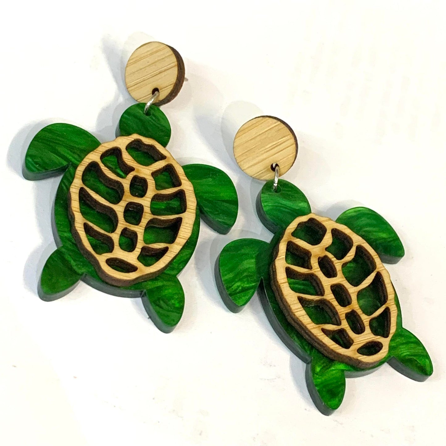 WAHBOO- Turtle Stud Dangle Earrings
