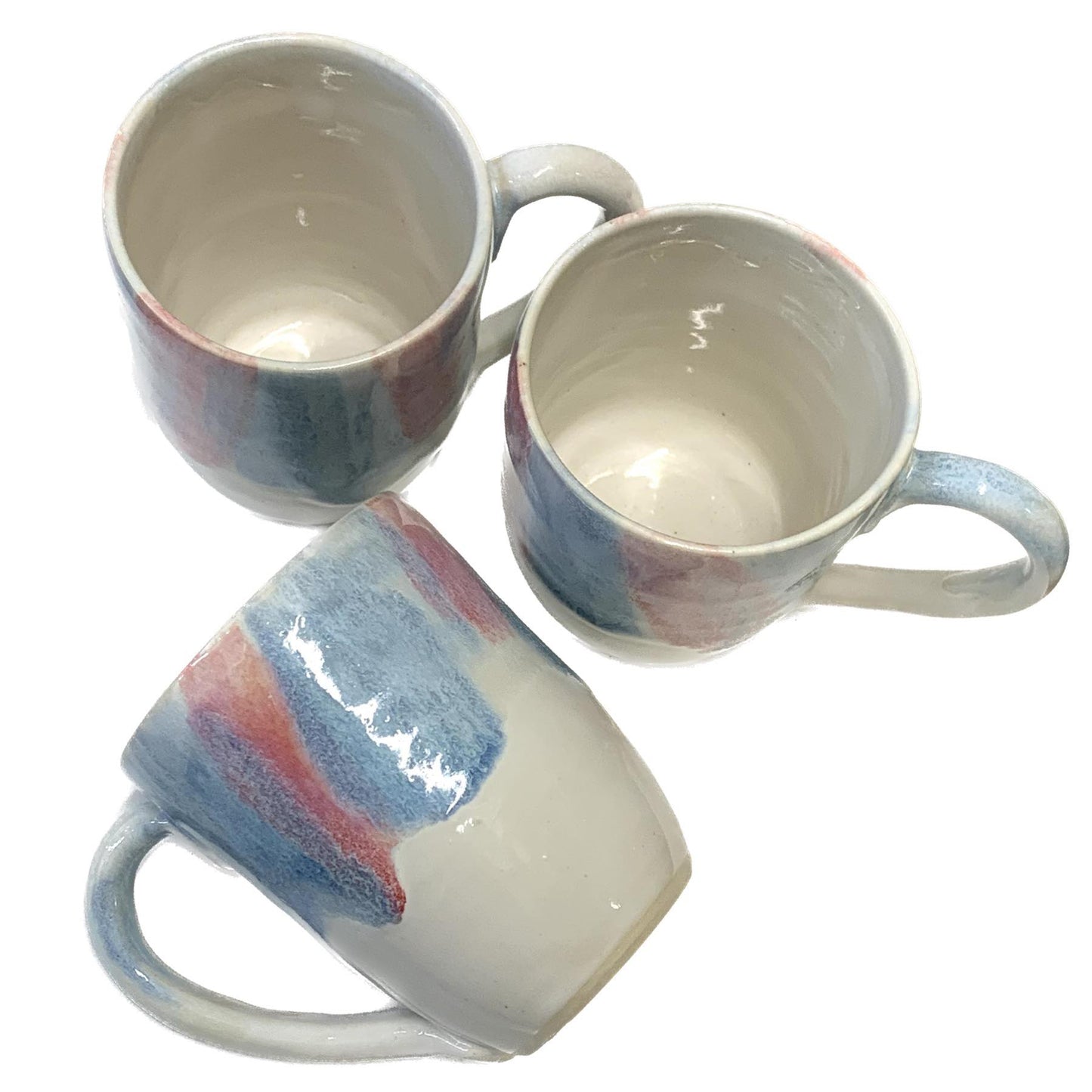 EARTH BY HAND- Pink & Blue Glazed Mugs