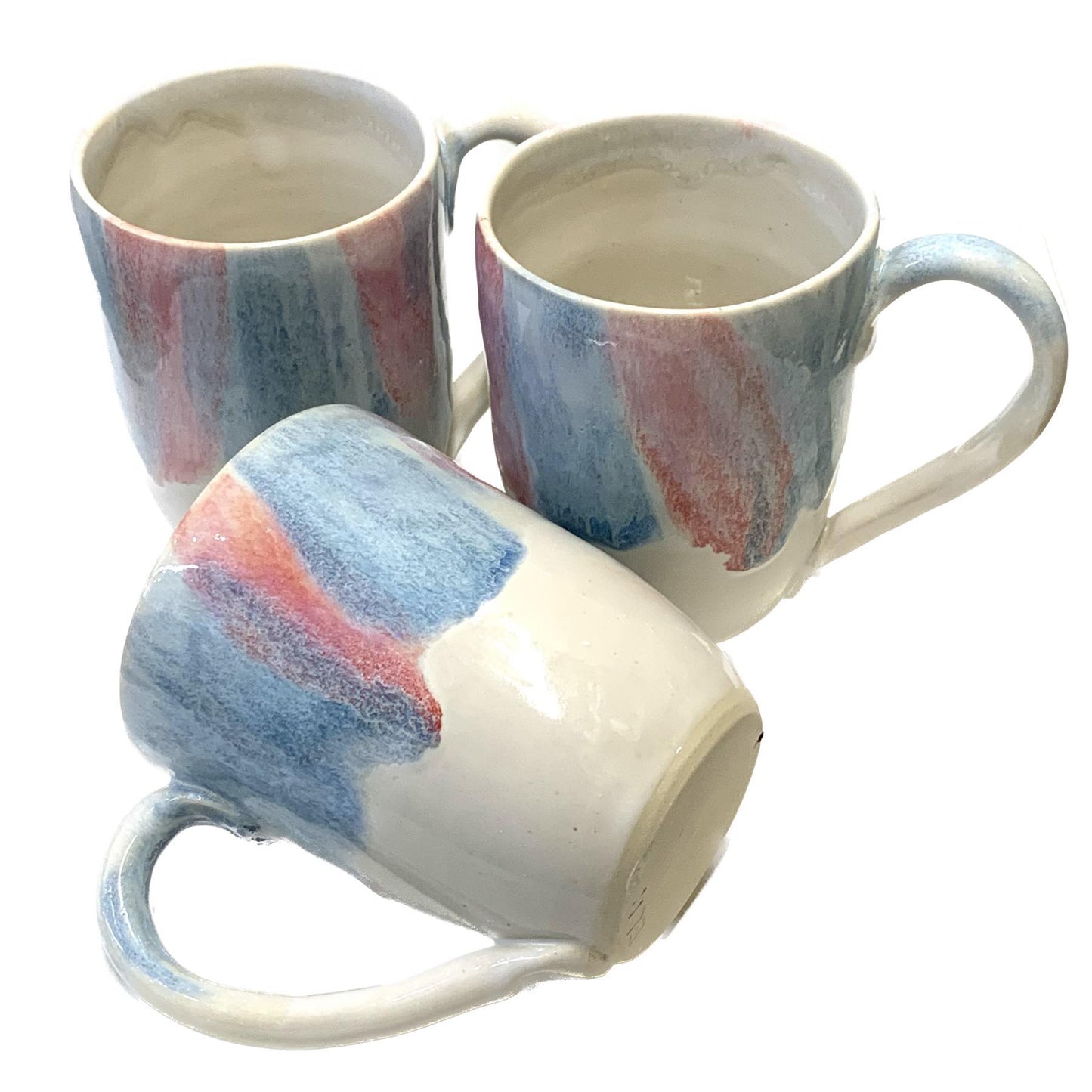 EARTH BY HAND- Pink & Blue Glazed Mugs
