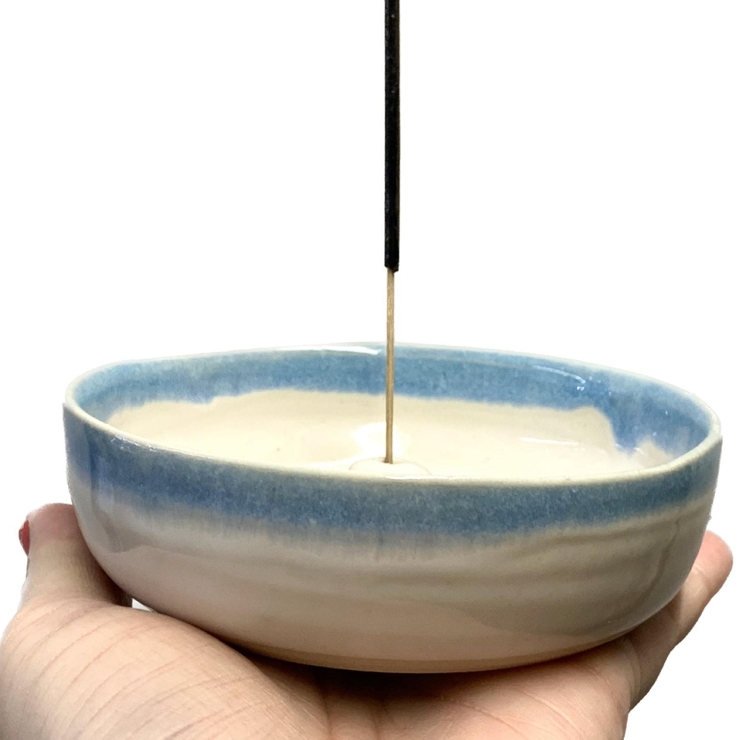 EARTH BY HAND- Incense Holders- Blue Ring