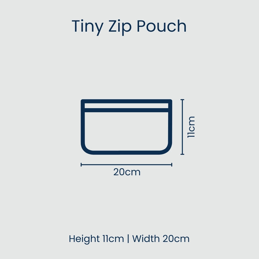 PROJECT TEN - "The Tiny"- "Geo Floral" Small Zip Pouch