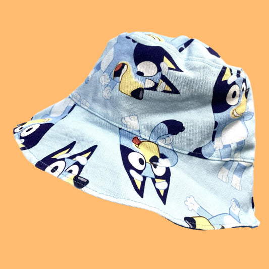 Teacups n Quilts- Blue Just Bluey Fabric Hat- Kids Size Medium