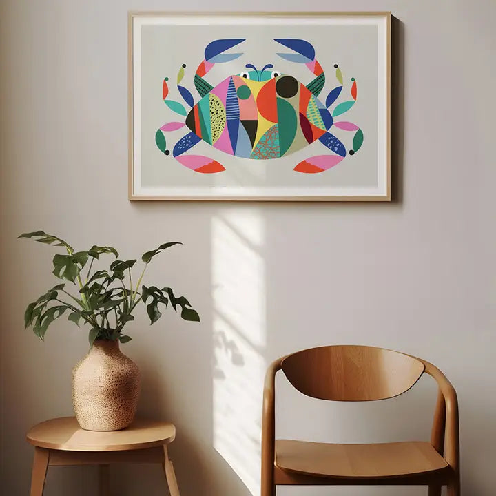 3 BIRDIES STUDIO- "Crab" A4 Art Print