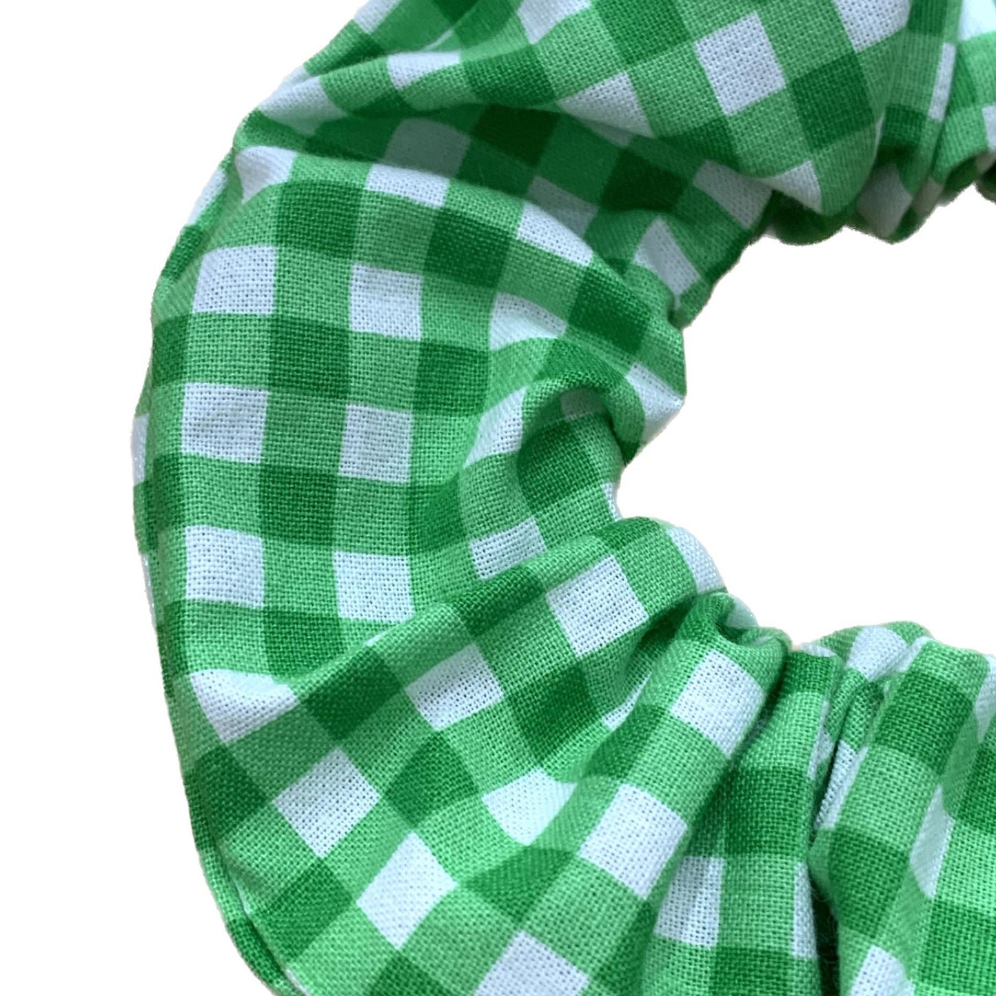 MAKIN' WHOOPEE - JUMBO "Green Gingham" SCRUNCHIES