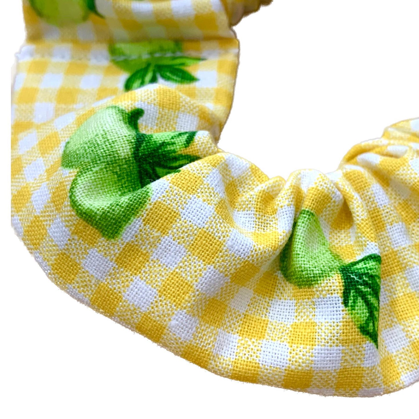 MAKIN' WHOOPEE - "Gingham & Limes" REGULAR SCRUNCHIES