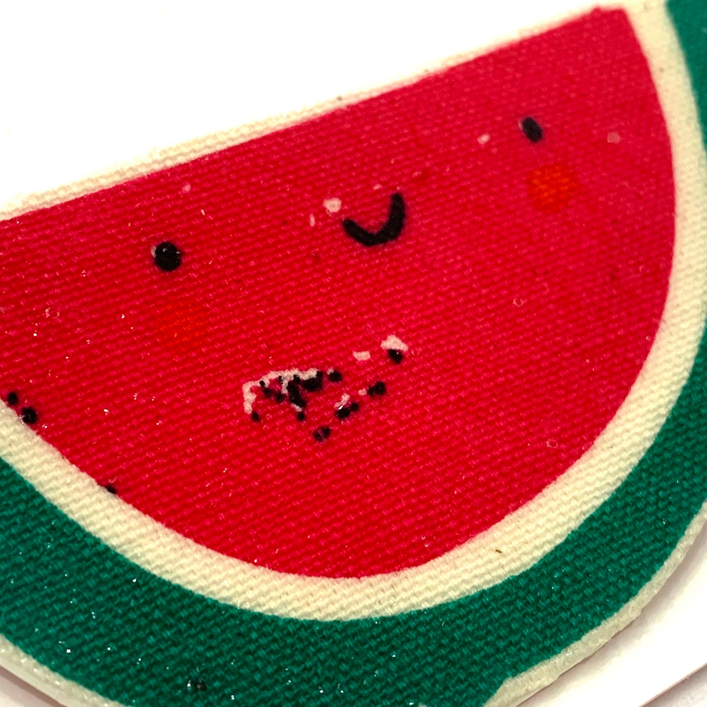 THIS BIRD HAS FLOWN- "Watermelons" Cute Fruits- Fabric Remnant Brooches