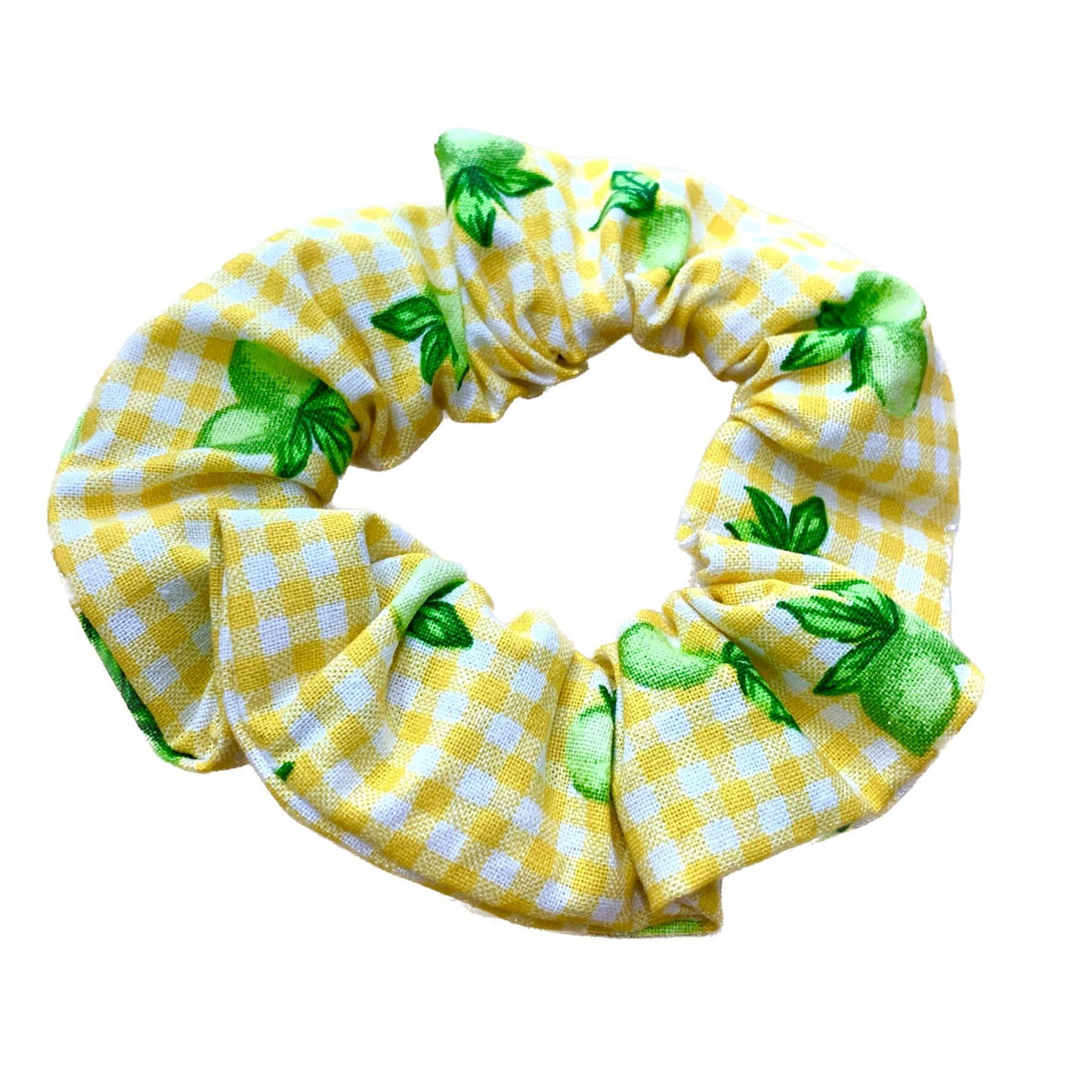 MAKIN' WHOOPEE - "Gingham & Limes" REGULAR SCRUNCHIES