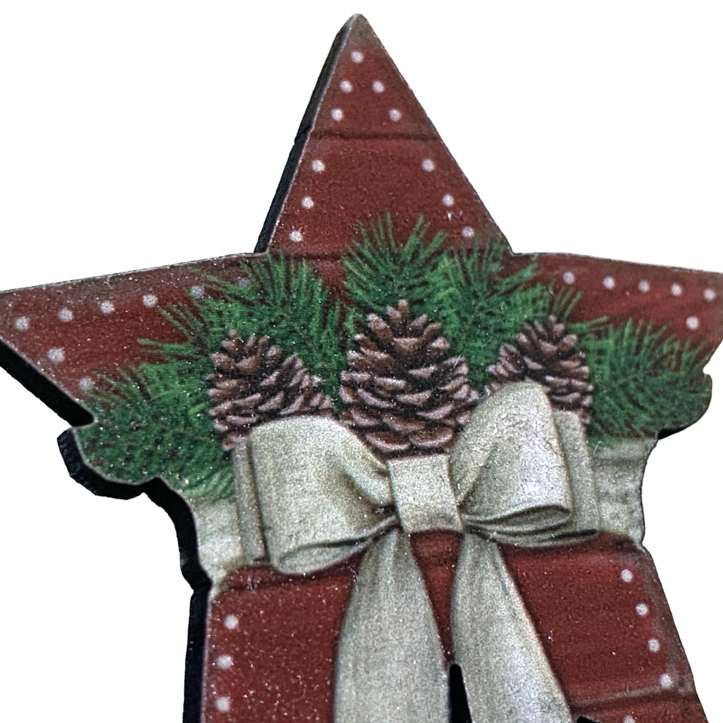 MAKIN' WHOOPEE - "PINECONE STAR" CHRISTMAS BROOCH
