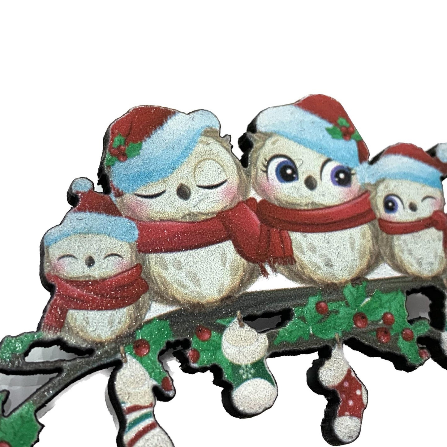 MAKIN' WHOOPEE - "CHRISTMAS OWLS" CHRISTMAS BROOCH